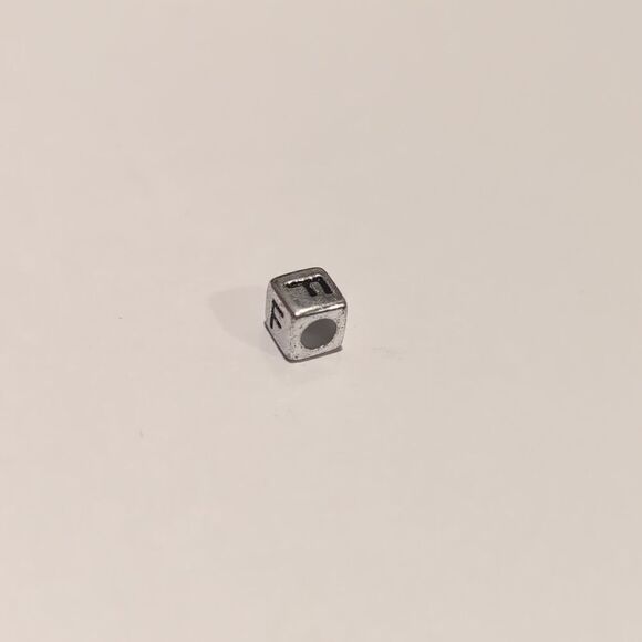 Silver F Spacer Charm for Pandora Style Bracelet - Picture 5 of 5